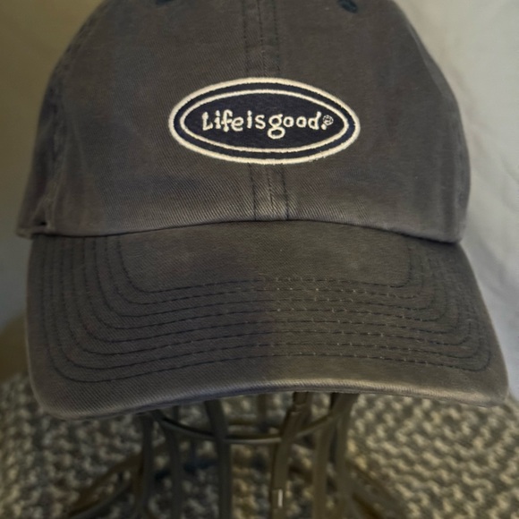 Life Is Good Dark Blue Baseball Cap - Picture 1 of 3